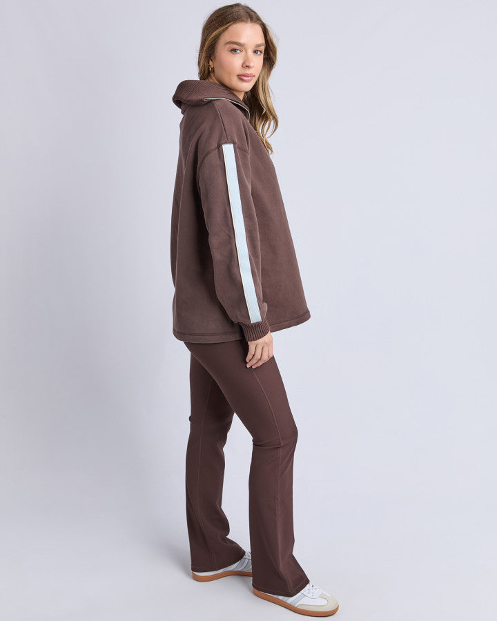 Knit Collar Crew | Coffee