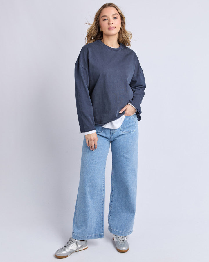 Knock Off LS Tee | Navy