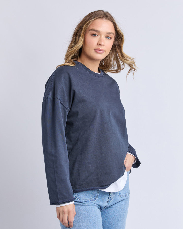 Knock Off LS Tee | Navy
