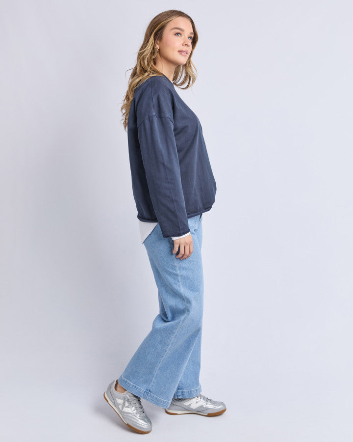 Knock Off LS Tee | Navy