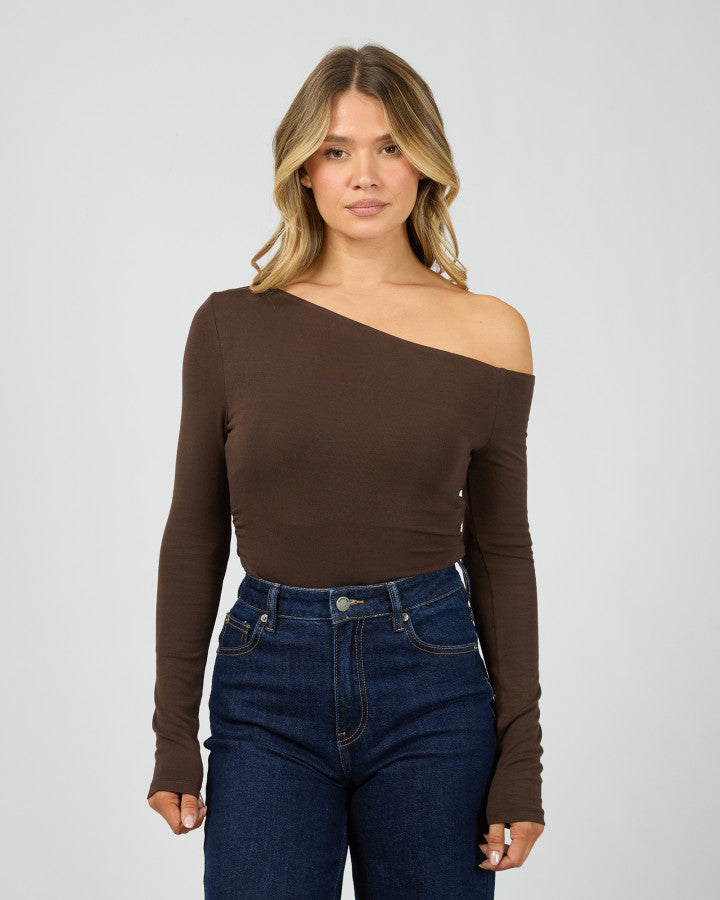 Kylie Off Shoulder LS Top