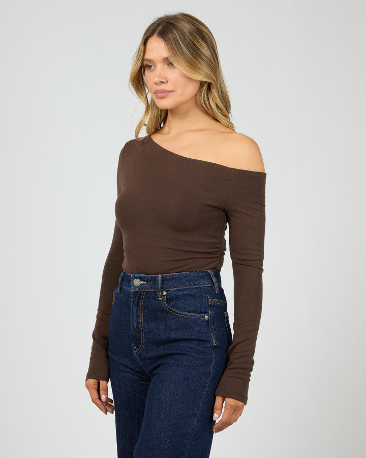 Kylie Off Shoulder LS Top