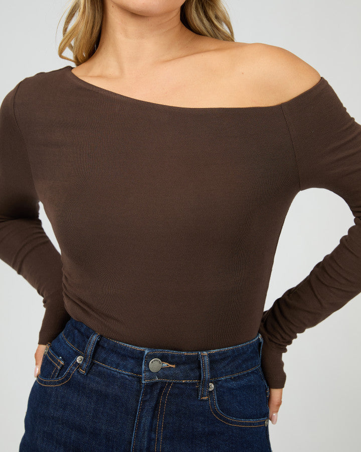 Kylie Off Shoulder LS Top