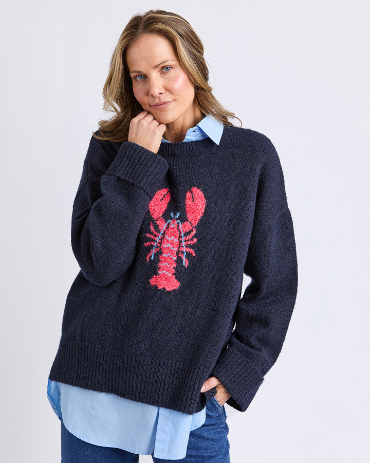 Lobster Intarsia Knit