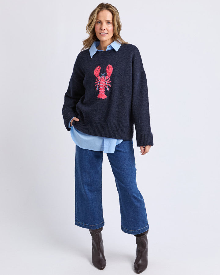 Lobster Intarsia Knit