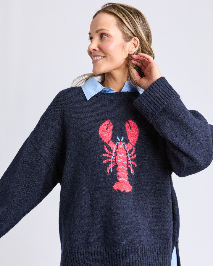 Lobster Intarsia Knit