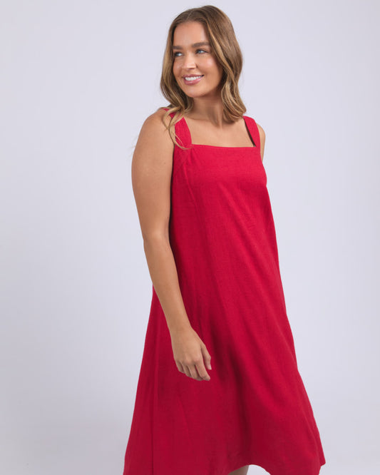 Lourdes Dress | Crimson