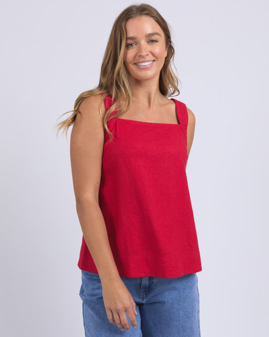 Lourdes Top | Crimson