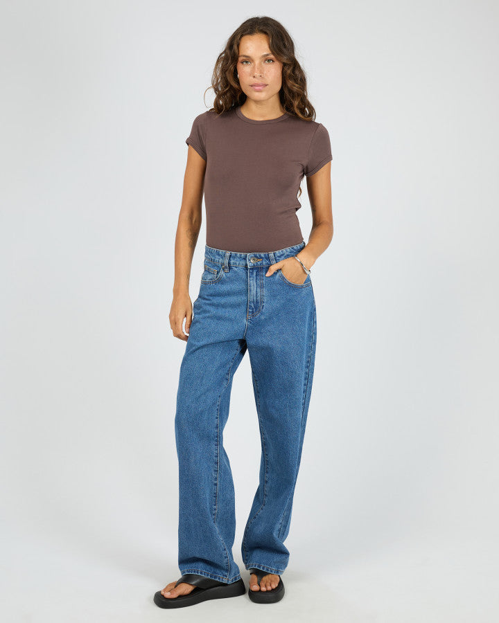 Luxe Rib Baby Tee | Choc