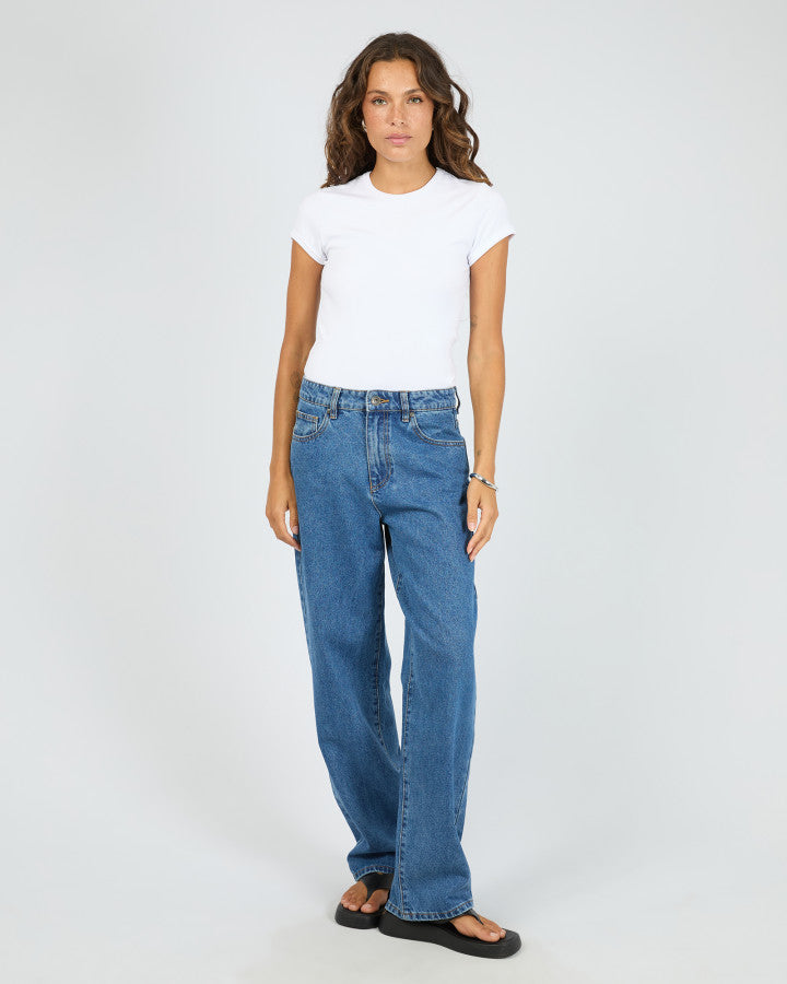 Luxe Rib Baby Tee | White