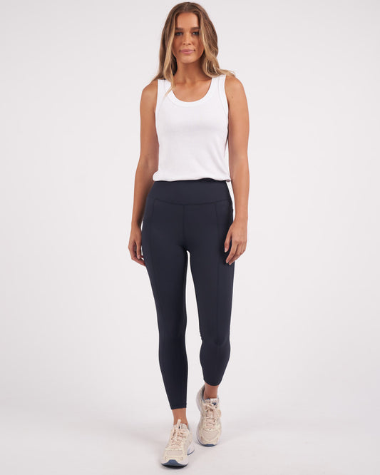 Luxe Rib Legging | Navy