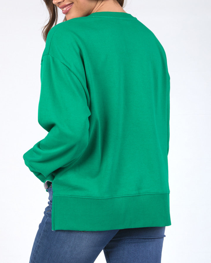 Madeleine Stamer Crew | Pine Green
