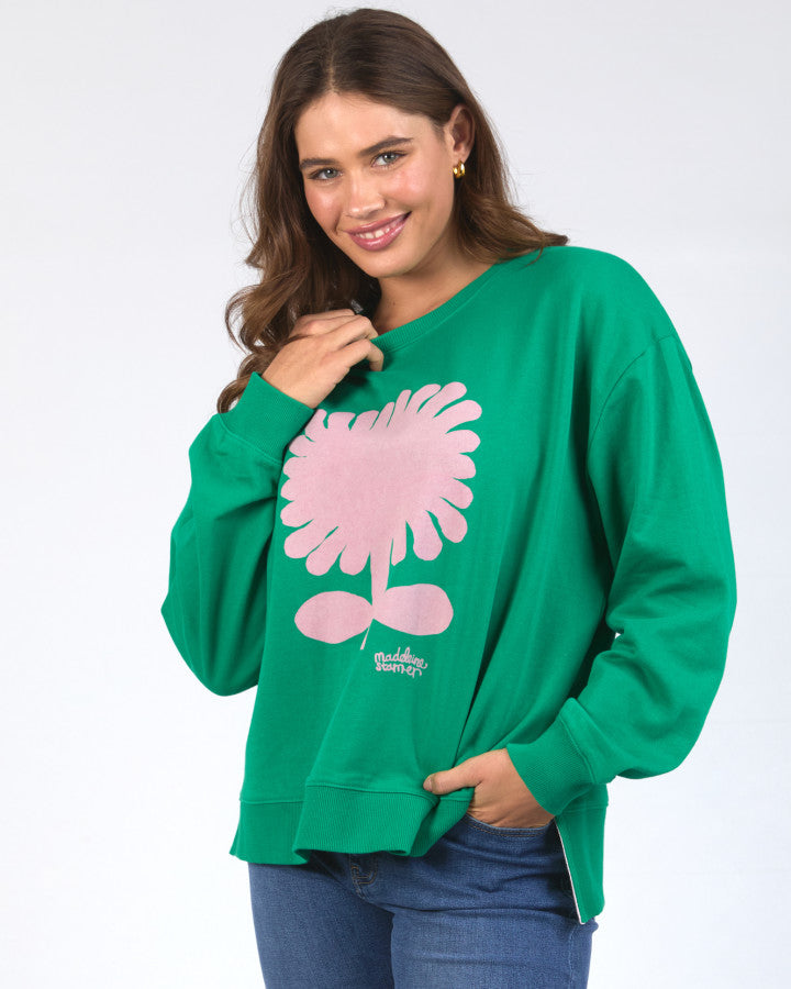 Madeleine Stamer Crew | Pine Green