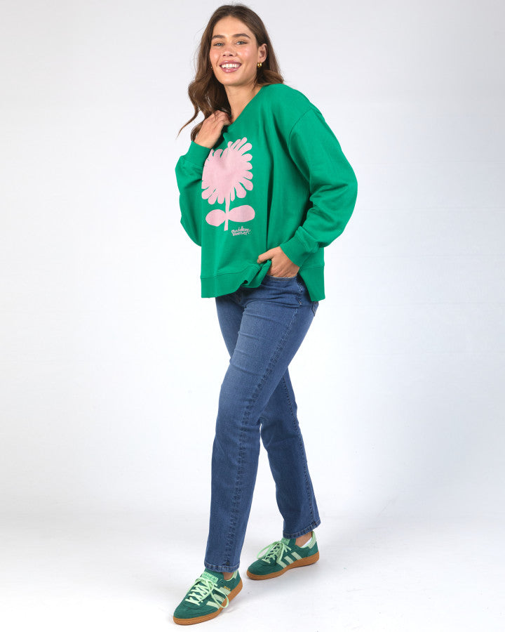 Madeleine Stamer Crew | Pine Green