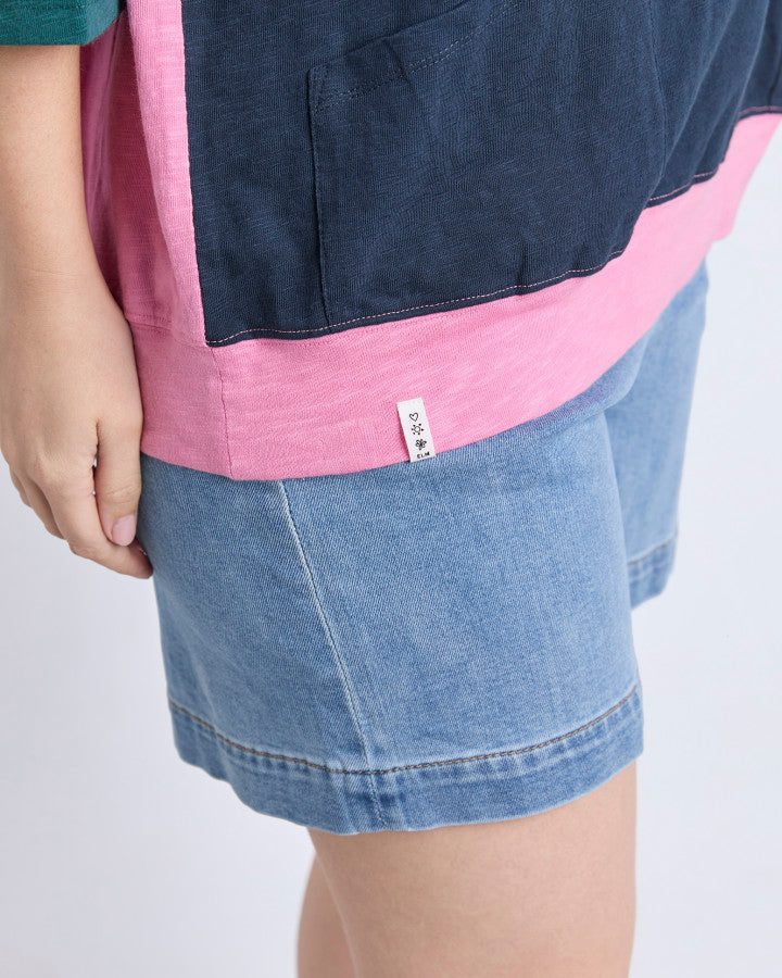 Maize Colour Block Sweat | Teal