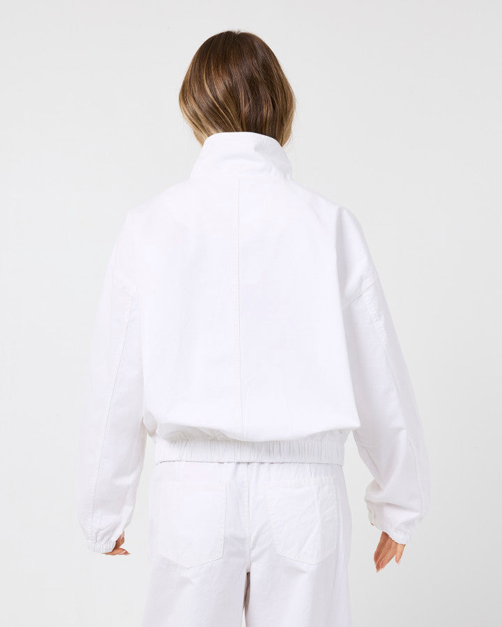 Margo Funnel Neck Jacket | White