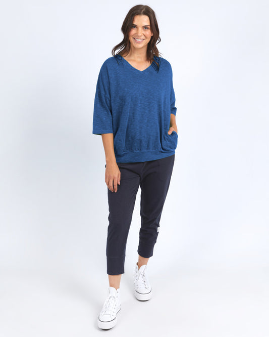 Mazie Vee Neck Sweat | French Blue