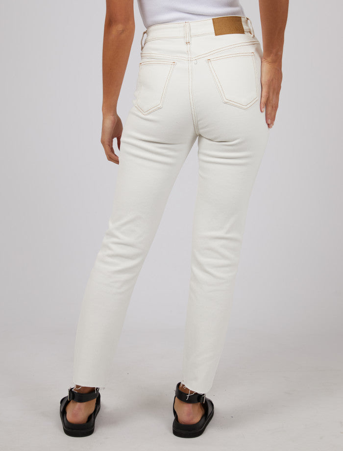 Monica Mom Comfort Jean | Vintage White