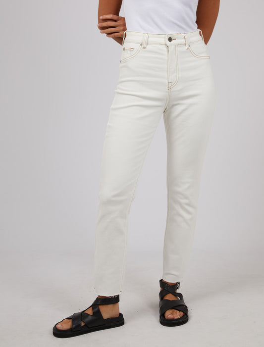 Monica Mom Comfort Jean | Vintage White