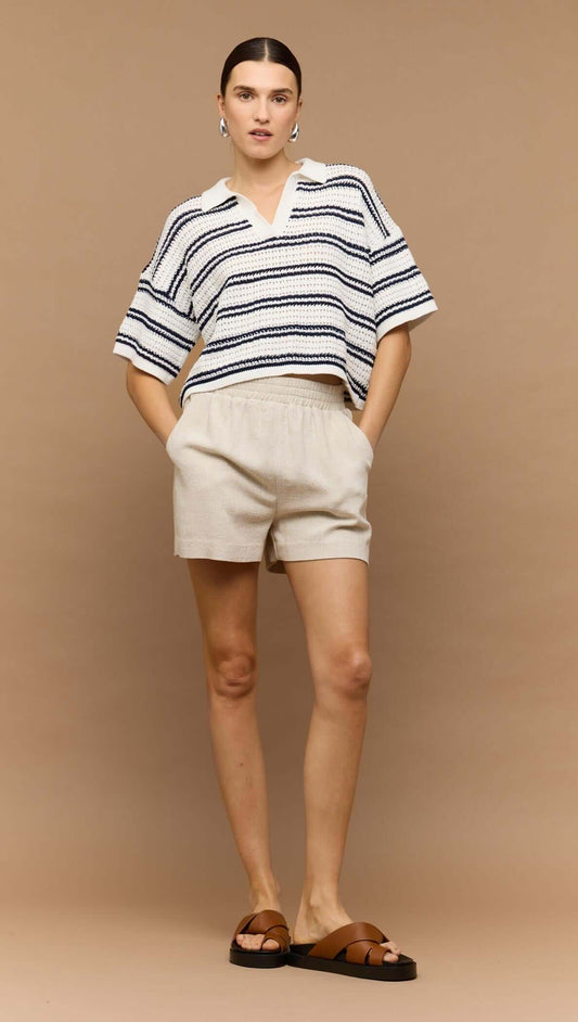Solstice Knit Polo Top