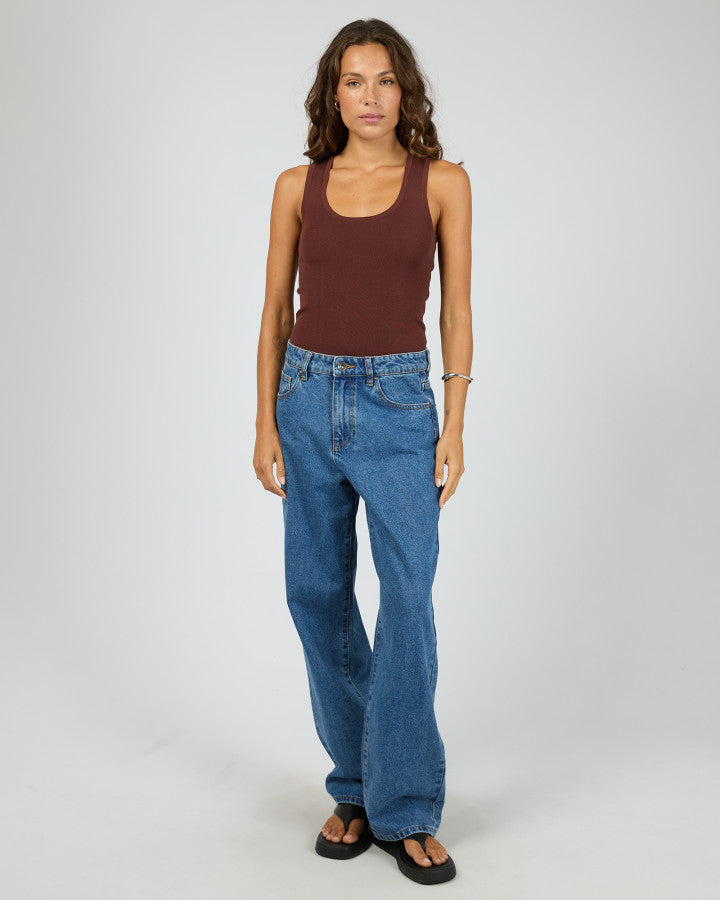 Ollie Scoop Neck Tank | Cherry