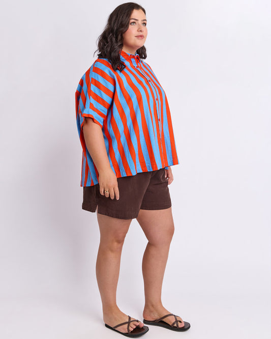 Palermo Stripe Shirt | Tangello Blue Stripe