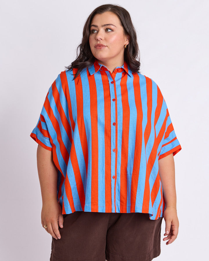 Palermo Stripe Shirt | Tangello Blue Stripe