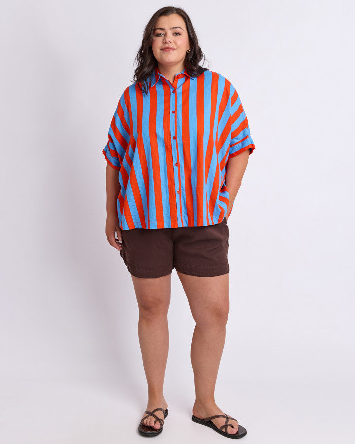 Palermo Stripe Shirt | Tangello Blue Stripe