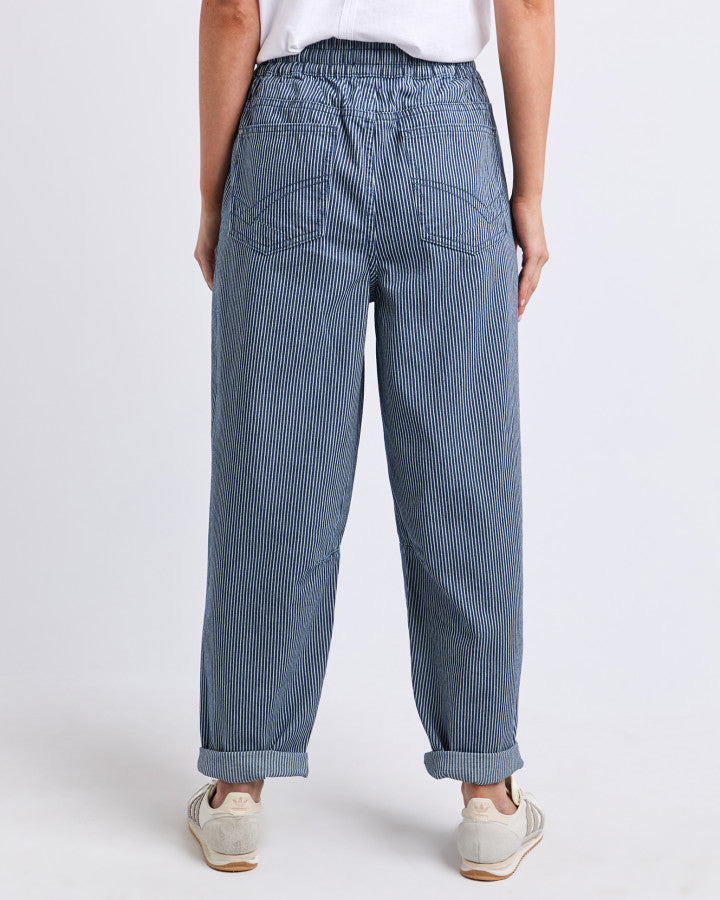 Penny Pinstripe Barrel Jogger
