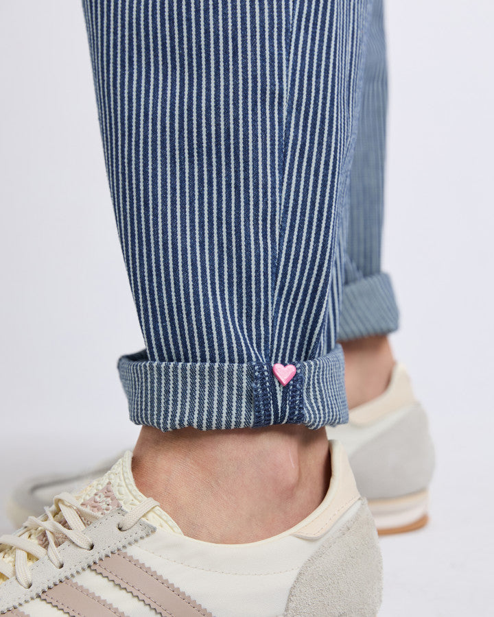 Penny Pinstripe Barrel Jogger
