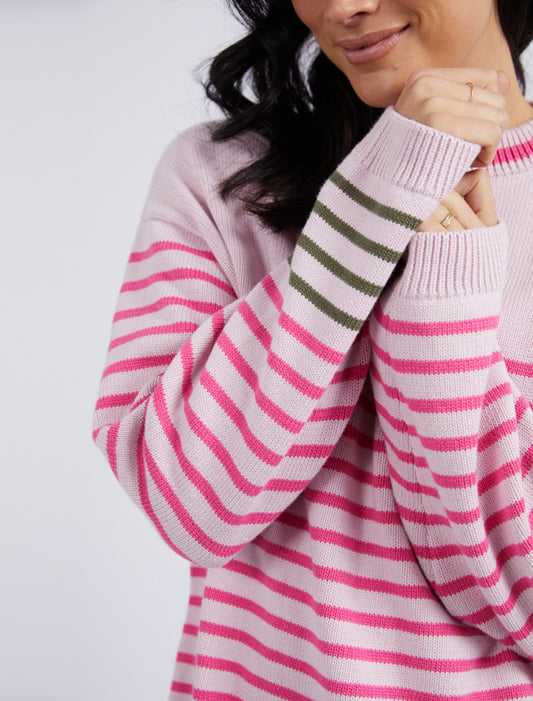 Penny Stripe Knit | Pale Pink