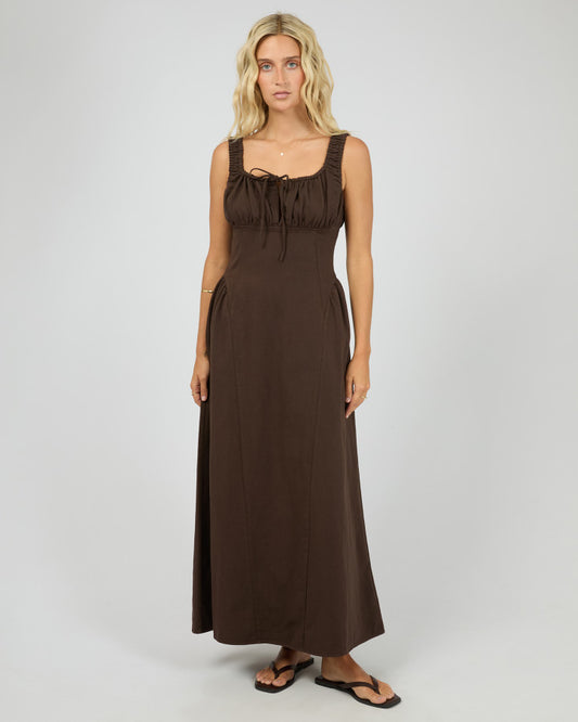 Poppy Denim Dress | Brown