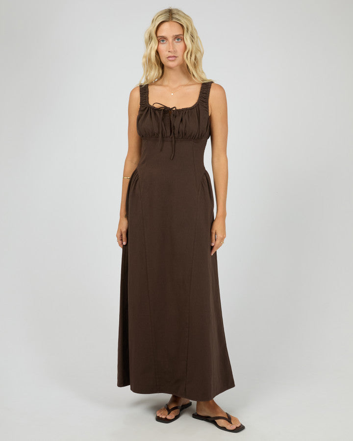 Poppy Denim Dress | Brown