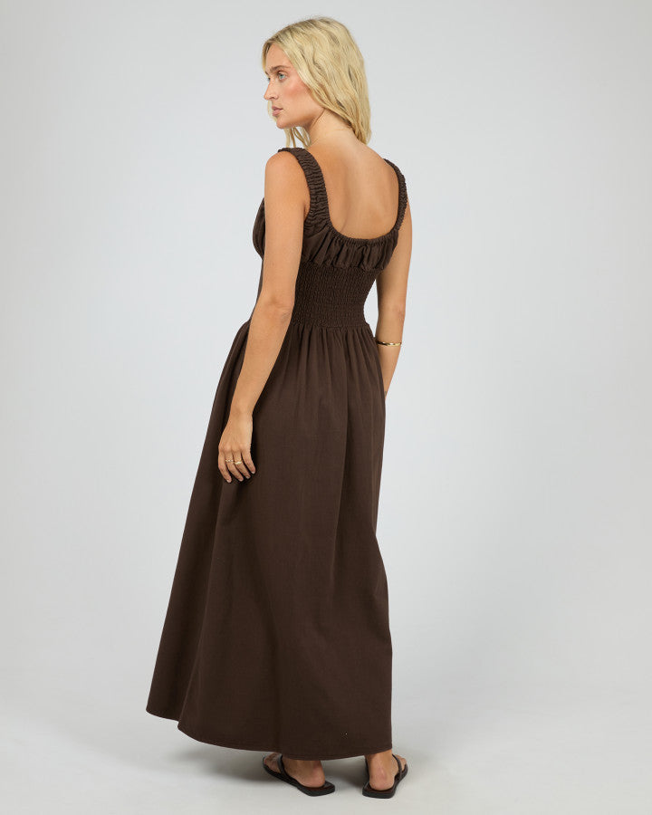 Poppy Denim Dress | Brown