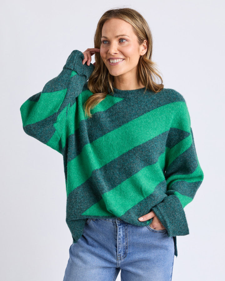 Sage Diagonal Knit