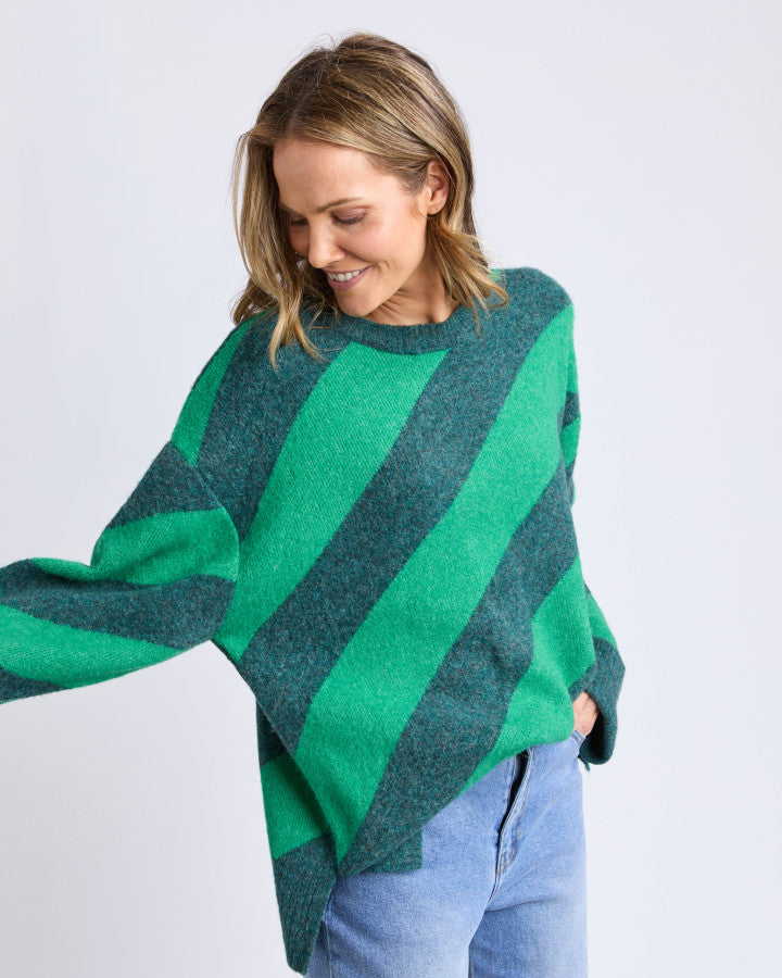 Sage Diagonal Knit