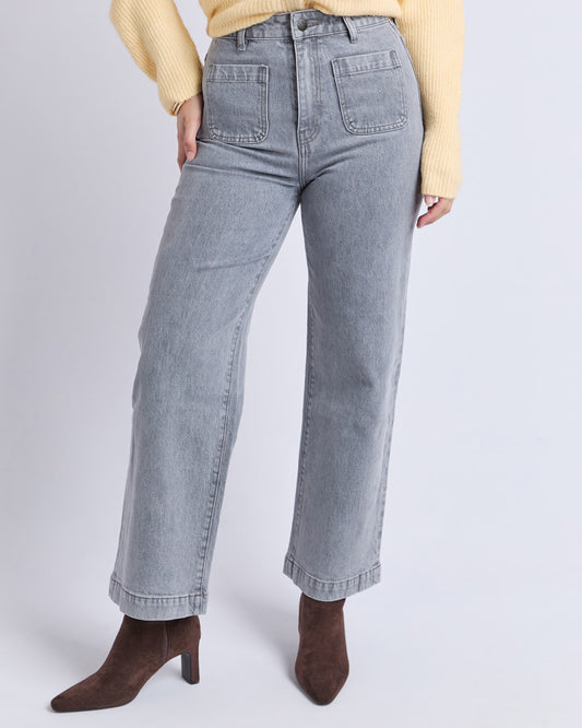 Sarah Wide Leg Jean | Washed Grey