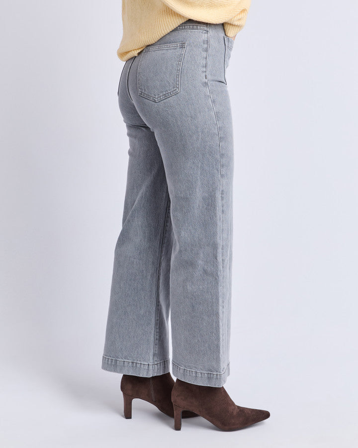 Sarah Wide Leg Jean | Washed Grey