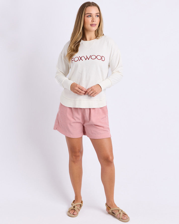 Simplified Metallic Crew | Ecru
