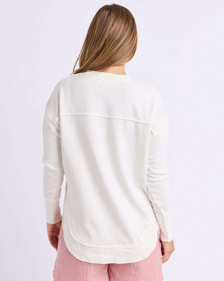 Simplified Metallic Crew | Ecru