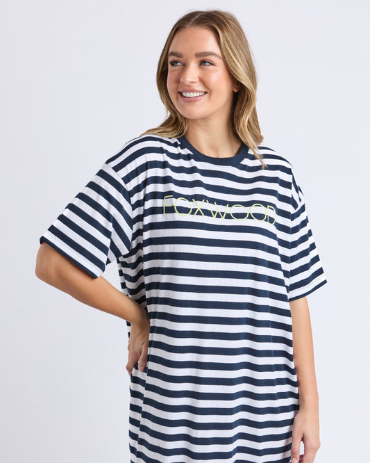 Simplified Stripe Tee Dress
