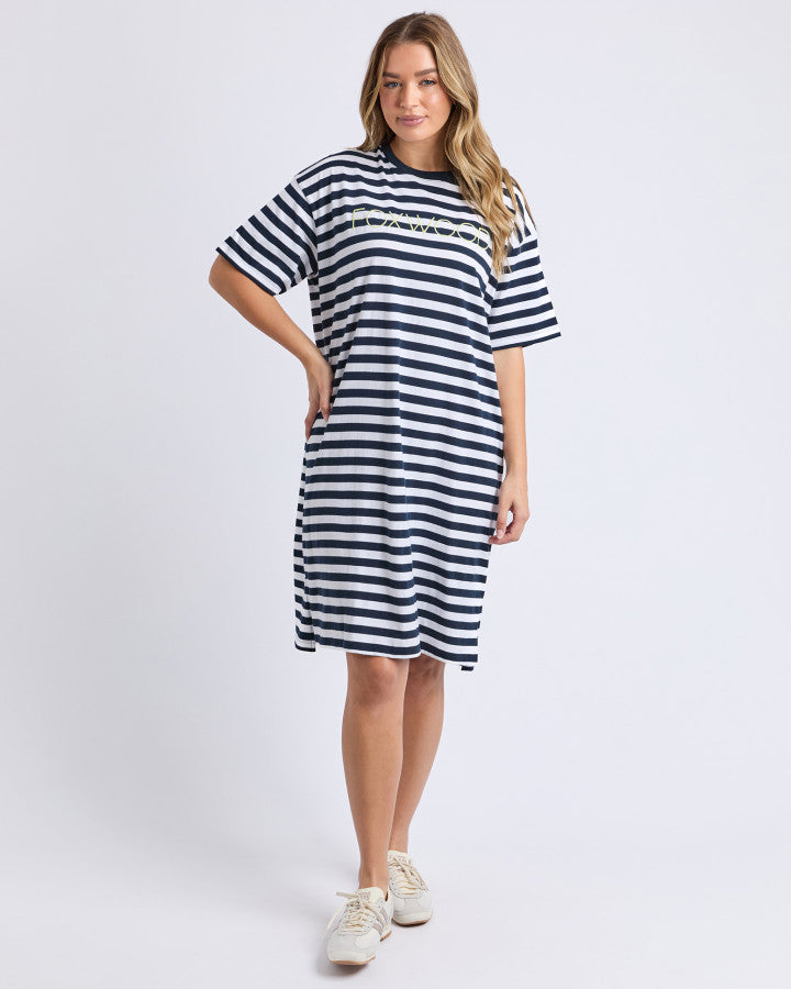 Simplified Stripe Tee Dress