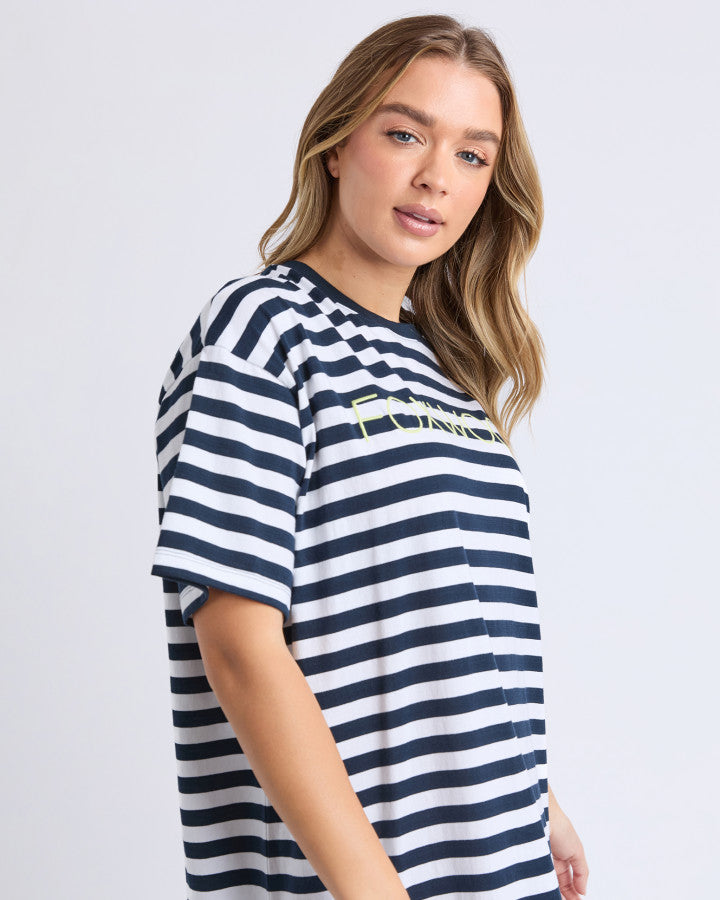 Simplified Stripe Tee Dress