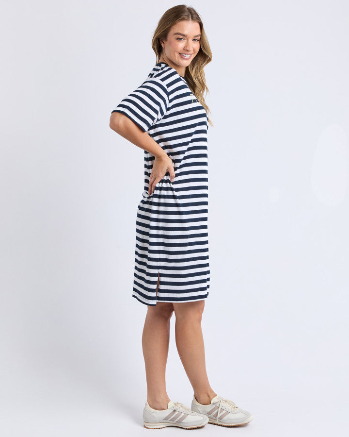 Simplified Stripe Tee Dress