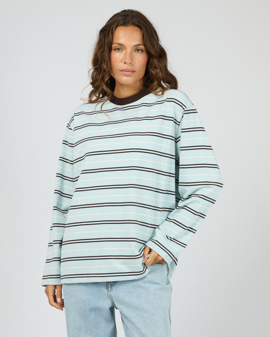 Stripe Long Sleeve Tee | Light Blue