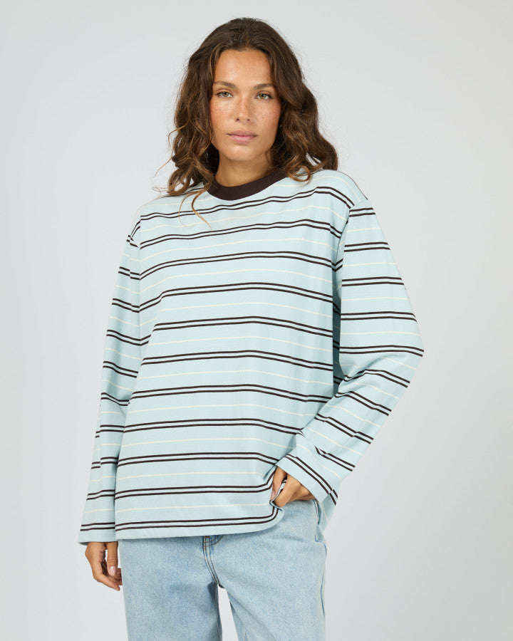 Stripe Long Sleeve Tee | Light Blue