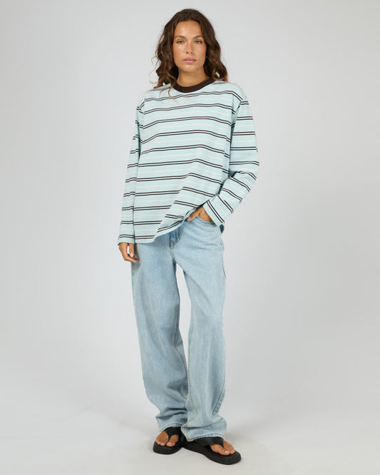 Stripe Long Sleeve Tee | Light Blue