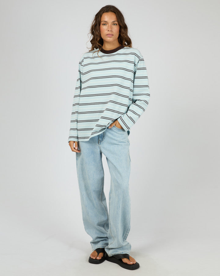 Stripe Long Sleeve Tee | Light Blue