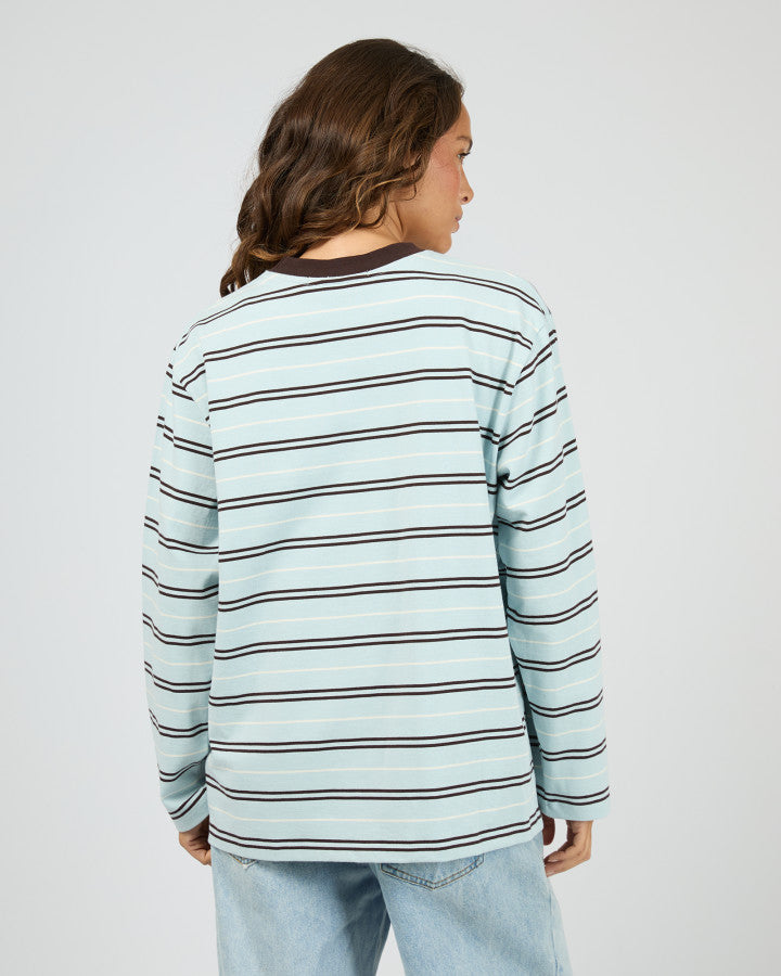 Stripe Long Sleeve Tee | Light Blue