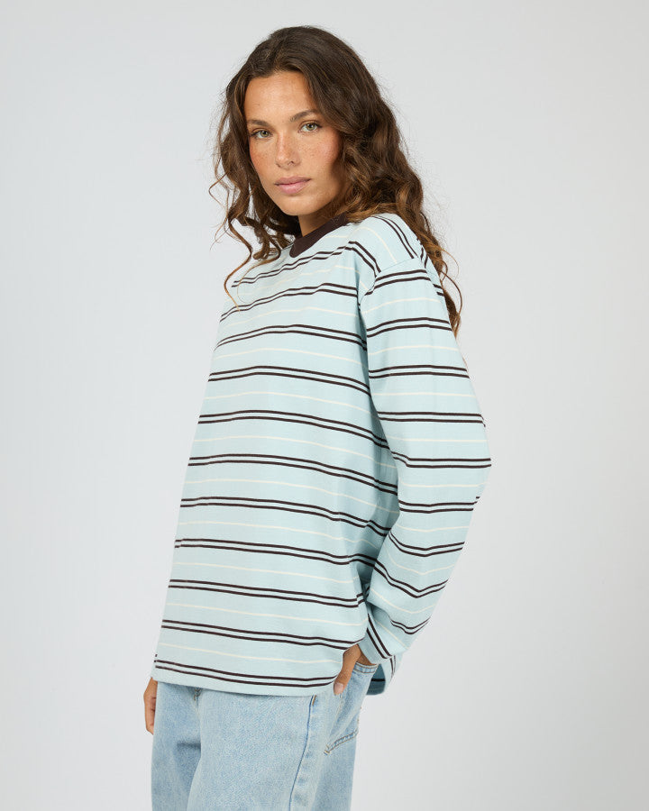 Stripe Long Sleeve Tee | Light Blue